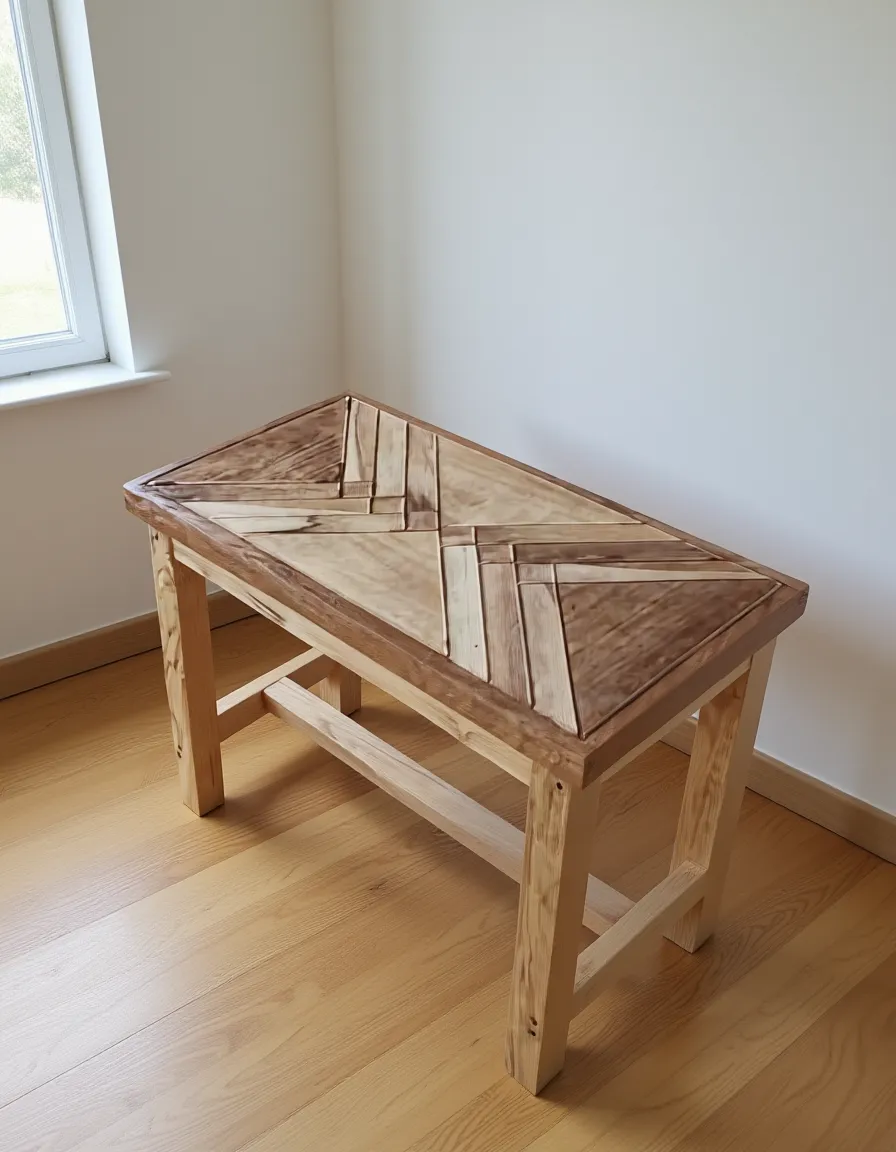 Chevron Top Side Table