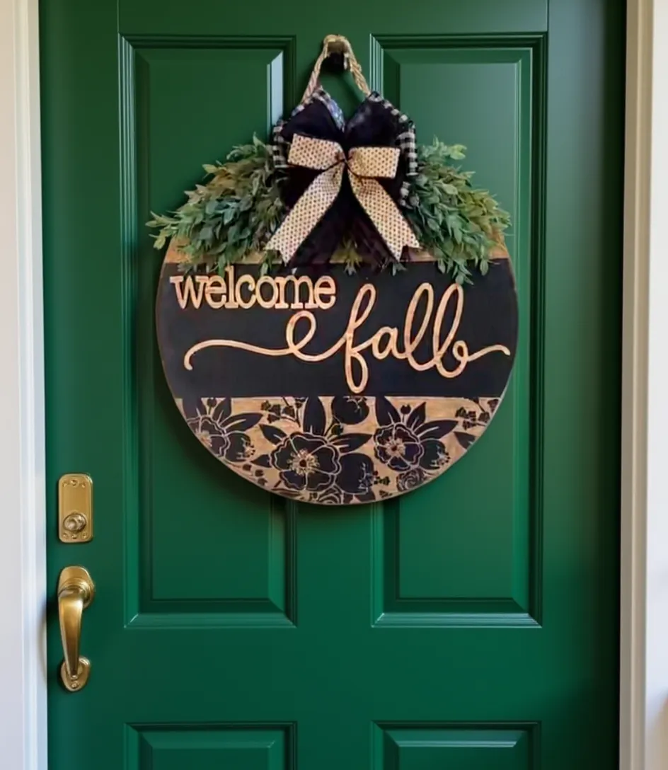 Welcome Round Door Hanger